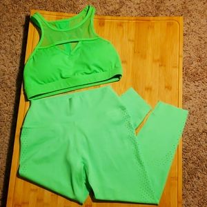 Buffbunny Neon Green Legging & Bra Set